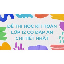 Đề thi Học kì 1 Toán lớp 12 có đáp án chi tiết nhất