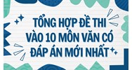 Tổng hợp Đề thi vào lớp 10 môn Văn có đáp án mới nhất
