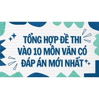 Tổng hợp Đề thi vào lớp 10 môn Văn có đáp án mới nhất