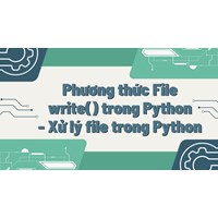 Phương thức File write() trong Python - Xử lý file trong Python