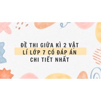 Đề thi Giữa kì 2 Vật lí lớp 7 có đáp án chi tiết nhất