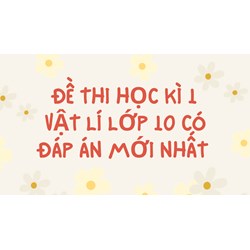 Đề thi Học kì 1 Vật lý lớp 10 có đáp án mới nhất