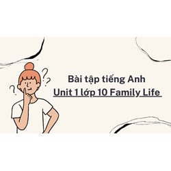 Bài tập tiếng Anh Unit 1 lớp 10 Family Life có đáp án chi tiết