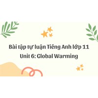 Bài tập tự luận tiếng Anh lớp 11 Unit 6 Global Warming có đáp án