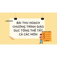 Bài thu hoạch chương trình giáo dục tổng thể tất cả các môn 2024