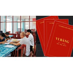 Phạt thừa phát lại cấu kết người yêu cầu làm sai lệch nội dung vi bằng