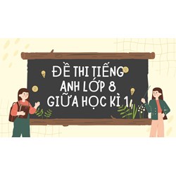 Đề thi Tiếng Anh lớp 8 Giữa học kì 1 có đáp án chi tiết nhất