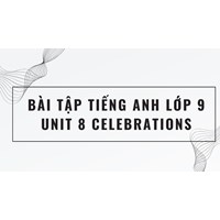 Bài tập Tiếng Anh lớp 9 Unit 8 CELEBRATIONS có đáp án