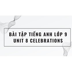 Bài tập Tiếng Anh lớp 9 Unit 8 CELEBRATIONS có đáp án