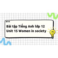 Bài tập Tiếng Anh lớp 12 Unit 15 Women in society có đáp án