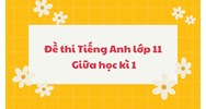 Đề thi Tiếng Anh lớp 11 Giữa học kì 1 cập nhật mới nhất