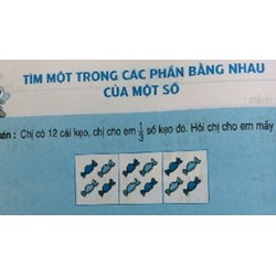 Bài tập Toán lớp 3 Tìm một trong các phần bằng nhau của một số