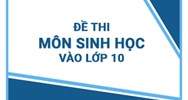 Bộ đề ôn thi Sinh học vào lớp 10 cập nhật mới nhất