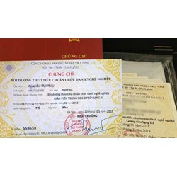 Giảm chứng chỉ bồi dưỡng chức danh nghề nghiệp giảng viên