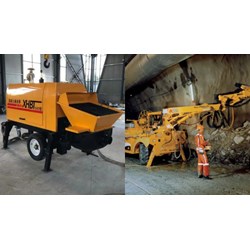 Mối nguy hiểm với bộ phận khoang nạp của máy phun bê tông khi vận hành