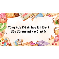 Tổng hợp Đề thi học kì 1 lớp 5 đầy đủ các môn mới nhất