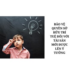 Có thể bảo hộ quyền sở hữu trí tuệ đối với tài sản mới được lên ý tưởng hay không?