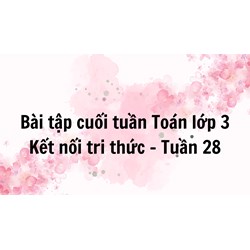 Bài tập cuối tuần Toán lớp 3 Kết nối tri thức - Tuần 28 có đáp án
