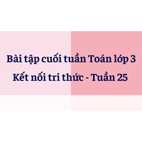Bài tập cuối tuần Toán lớp 3 Kết nối tri thức - Tuần 25 có đáp án