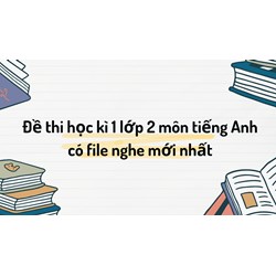 Đề thi học kì 1 lớp 2 môn tiếng Anh có file nghe mới nhất