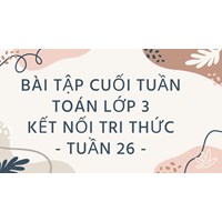Bài tập cuối tuần Toán lớp 3 Kết nối tri thức - Tuần 26 có đáp án