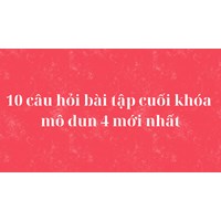 10 câu hỏi bài tập cuối khóa mô đun 4 mới nhất năm 2024