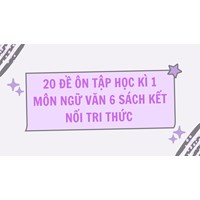 20 đề ôn tập học kì 1 môn Ngữ Văn 6 sách Kết nối tri thức mới nhất