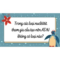 Trong các loại nuclêôtit tham gia cấu tạo nên ADN không có loại nào:?
