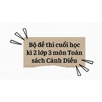 Bộ đề thi cuối học kì 2 lớp 3 môn Toán sách Cánh Diều có đáp án