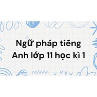 Ngữ pháp tiếng Anh lớp 11 học kì 1 đầy đủ, chi tiết nhất