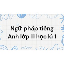 Ngữ pháp tiếng Anh lớp 11 học kì 1 đầy đủ, chi tiết nhất