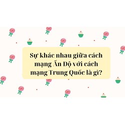 Sự khác nhau giữa cách mạng Ấn Độ với cách mạng Trung Quốc là gì?