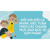 Đối với mỗi cá nhân, việc tuân theo các chuẩn mực đạo đức sẽ góp phần?