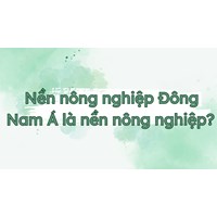 Nền nông nghiệp Đông Nam Á là nền nông nghiệp? Địa lý lớp 11