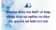 Những điều em biết về hợp đồng dân sự nghĩa vụ dân sự, quyền sở hữu trí tuệ