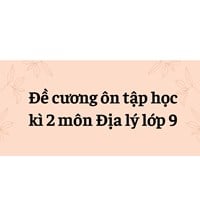 Đề cương ôn tập học kì 2 môn Địa lý lớp 9 đầy đủ, chi tiết nhất