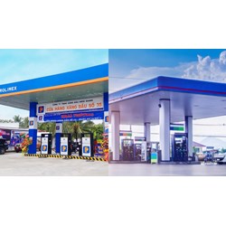 Vị trí lắp đặt cột bơm xăng dầu của cửa hàng xăng trên mặt đất