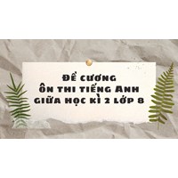 Đề cương ôn thi tiếng Anh giữa học kì 2 lớp 8 đầy đủ, chi tiết nhất