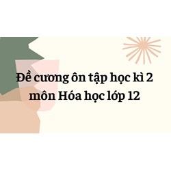 Đề cương ôn tập học kì 2 môn Hóa học lớp 12 đầy đủ nhất