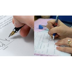 Quy định về màu mực ký trong biên bản, quyết định hành chính ?