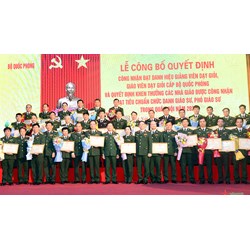 Tiêu chuẩn về danh hiệu Giáo viên dạy giỏi cấp Bộ Quốc phòng