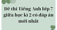 Đề thi Tiếng Anh lớp 7 giữa học kì 2 có đáp án mới nhất