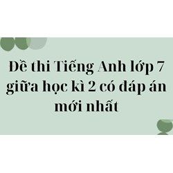 Đề thi Tiếng Anh lớp 7 giữa học kì 2 có đáp án mới nhất