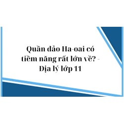 Quần đảo Ha-oai có tiềm năng rất lớn về? - Địa lý lớp 11