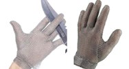 Kích cỡ găng tay bằng lưới kim loại bảo vệ cánh tay bởi dao cầm tay