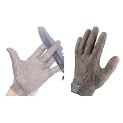 Kích cỡ găng tay bằng lưới kim loại bảo vệ cánh tay bởi dao cầm tay