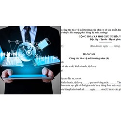 Hướng dẫn doanh nghiệp lập báo cáo công tác bảo vệ môi trường