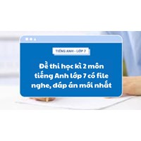 Đề thi học kì 2 môn tiếng Anh lớp 7 có file nghe, đáp án mới nhất