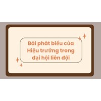 Bài phát biểu của Hiệu trưởng trong đại hội liên đội mới nhất 2024