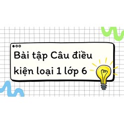 Bài tập Câu điều kiện loại 1 lớp 6 có đáp án mới nhất